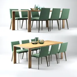 Ligne ro table allen chair mogador